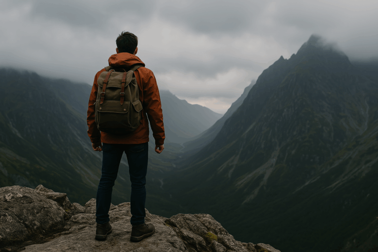 木々に囲まれた静かな道が、遠くの光へと続いている。『trial』という言葉が象徴する、試練と成長の過程を映し出す風景。